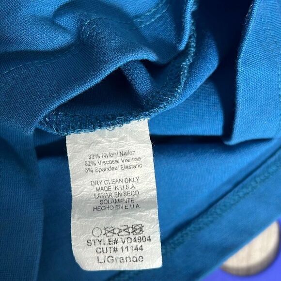 Akira Chicago Women's Sheath Dress V Neck Mini Sleeveless Stretch Blue Large - Picture 7 of 7